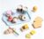 ZQsmgs Wooden Breakfast Play Food Set, Role Play Educational Toy