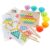 ZQsmgs Wooden Chopsticks Clip Bead Game, Rainbow Color Sorting Pegboard Toy