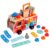 ZQsmgs Wooden Fire Truck Tool Toy, Toddler Take Apart Construction Vehicle with Nuts, Bolts and Tools