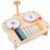 ZQsmgs Wooden Percussion Instrument Set, Xylophone Drum Cymbal Musical Play Table