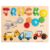 ZQsmgs Wooden Truck & Tool Peg Puzzle Board, Preschool Learning Toy