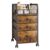 ZQUYAJ Rolling Makeup Vanity Cart, Makeup Organizer with Drawers, Rolling Makeup Bathroom Storage Cart, Cosmetic Vanity Display Cases Holder for Nail Polish Brush Hair Tool (Black)