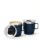 ZREGGUR 6 oz Stackable Mug, Stainless Steel cup with handle, Vacuum Insulated Espresso/Coffee Mug, shot Glass Set for 2-Piece Set for Coffee, Spirits, Wine, Tea-Navy