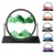 ZSDSZDZY Moving Sand Art Picture Liquid Motion, 3D Quicksand Décor, Deep Sea Sandscapes with Display Flowing Sand Frame for Relaxing, Desktop Office Home Decoration (Green)