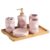 ZSRUIKJN Ceramic Toiletries 4-piece Bathroom Gift Set Mouthwash Cup