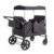 ZTDM Wagon Stroller with 4 Raised High Seat, Foldable Wagon for Kids Removable Canopy, All Terrain Wheels, Foldable, Adjustable Push & Pull Handle, Storage Bag