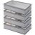 ZTNUOXUE 4 Pack 6 Inches High Under Bed Storage Containers, Low Profile
