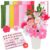 ZXIIXZ 550 Pcs Pink Pipe Cleaners Craft, 7 Colors Pipe Cleaners Craft Flower Kit, Chenille Stems Pipe Cleaner Bulk with Tutorial, Flowers DIY Craft Supplies for Festivals Decorations