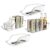 Zyerch Refrigerator Organizer Bins Set of 4, Pantry Storage, Can Dispenser for Kitchen Cabinet or Counter-top, Fridge Beverage Holder, Clear