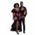 ZYHHDP African Print Couples Outfit Set Matching Ankara Wax Print Long Sleeve Shirt & Off-Shoulder Lace Trim Dress