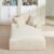 ZYJINIQ 79 Inch Corduroy Upholstered Sofa Bed, Sofa with Spring Package Cushion, Lazy Sofa with Ergonomic Design for Office and Indoor Leisure use, White