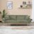 ZYJINIQ 79 Inch Foldable Corduroy Sofa Bed, Sofa with Adjustable armrests, Lazy Sofa with high Elastic Foam for Living Room and Small Space use, Green