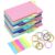 ZYNERY Colored Index Cards 3×5 Inches 375 PCS Flash Cards with Rings and Sticky Tabs, Multicolor Notecards Lined Both Sides Flashcards for Studying, School and Office Supplies