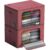 ZYUNOACYR 2 Pack Stackable Two-Section Fabric Storage Bins, Closet Organizer Bags With Clear View Window And Carry Handles, Multi-Compartment Available In Blue, Pink, Green, Gray And Beige(Pink)