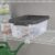 ZYUNOACYR 6 Pack 16 Quart Clear Plastic Stacker Storage Bins With Secure Latch Lids, Dark Gray Stackable Organizer Totes, Transparent Containers For Closet, Bedroom, Craft Room And Home Organization