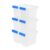 ZYUNOACYR 6 Pack Clear Plastic Storage Bins With Secure Latching Lids, Stackable Transparent Organizer Totes, Multiple Sizes 1qt, 2qt, 3qt, 4qt For Office, Kitchen, Closet And Craft Supplies(3qt)