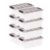 ZYUNOACYR 8 Pack 13 Quart Plastic Storage Bins, Stackable Containers with Lids for Home Office Garage Organization