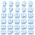 zzlailong 30/50 Pcs Numbered Pencil Toppers,3D Printed Reusable Classroom Pencil Labels for Teachers,Cute Cartoon Pencils Cap for School Organization and Supply Stations (Light Blue, 1-30)