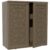 ZZM HDPE Outdoor Storage Shed, Outdoor Plastic Storage Cabinet, Horizontal Resin Tool Shed for Garden, All Weather Outdoor Storage Clearance, DIY Usage, with one Shelf (Coffee)