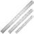 ZZTX Metal Ruler 6 Inch 12 Inch 16 Inch Stainless Steel 3 Pack